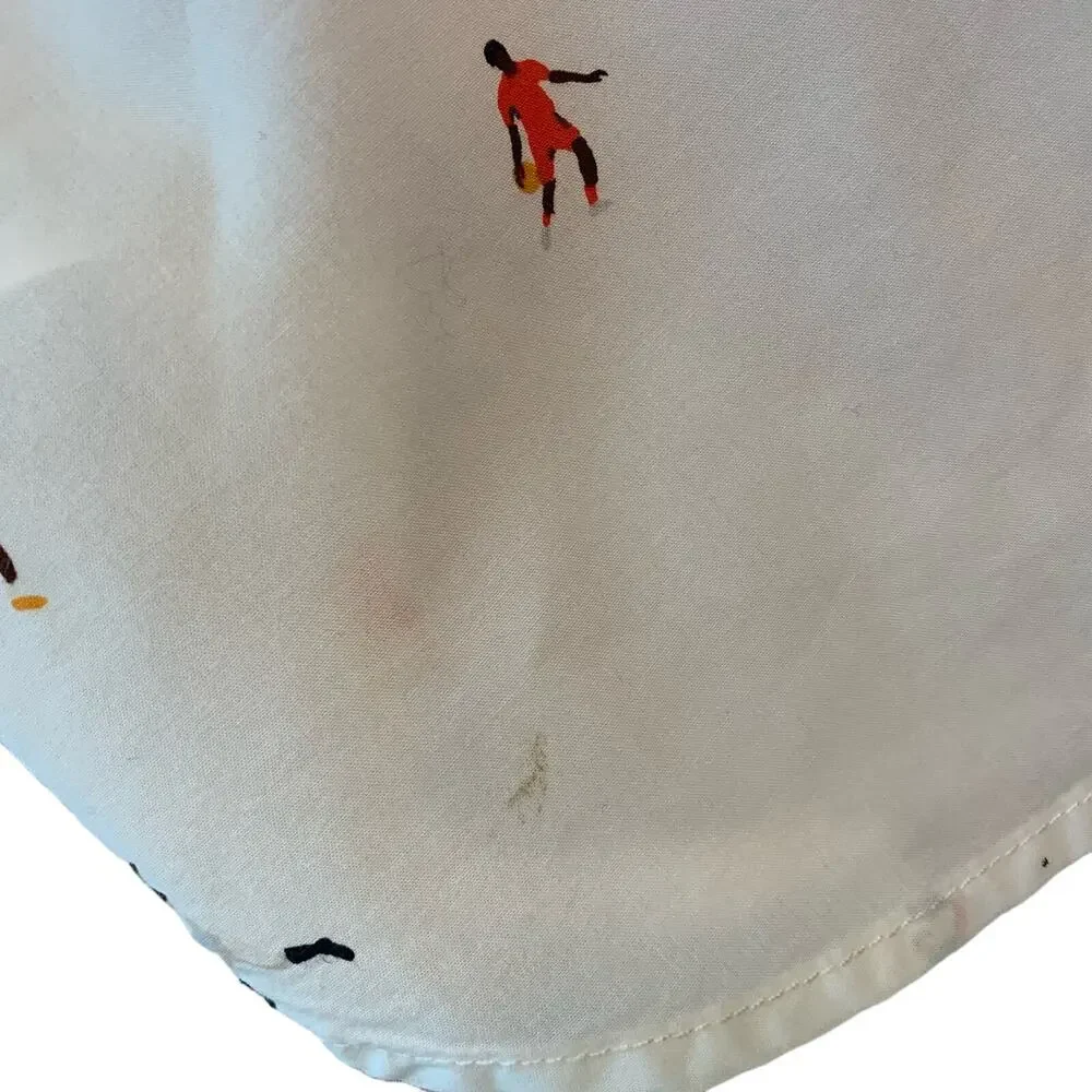 GAP White Long Sleeve Button Down Oxford Dress Shirt with sports players